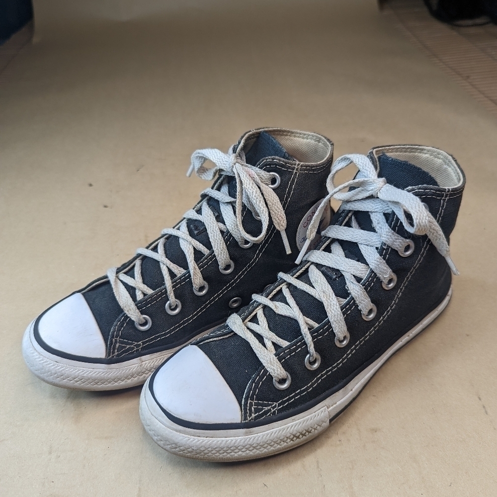 Converse All Star Chuck Taylor Classic Retro Black High Top Shoes 3J231 Youth Si
